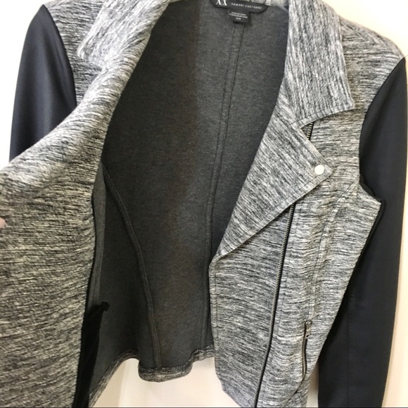Armani Exchange Zip Motto Jacket - Black/Grey - M - Picture 10 of 12